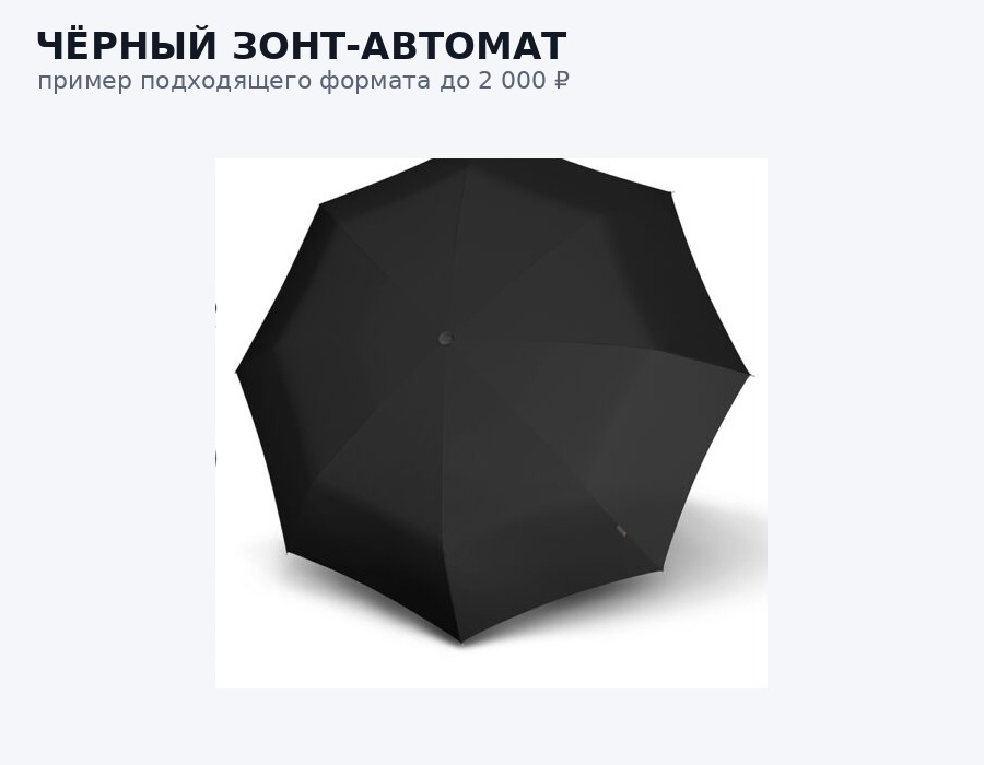 Черный складной зонт-автомат Raindrops